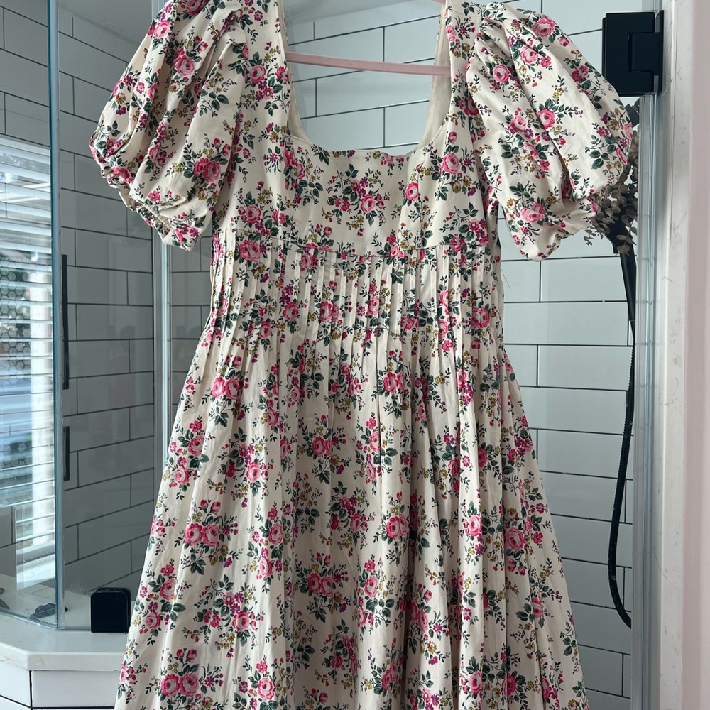 Tuckernuck Hyacinth House Floral Puff Sleeve Aurelia Mini Dress